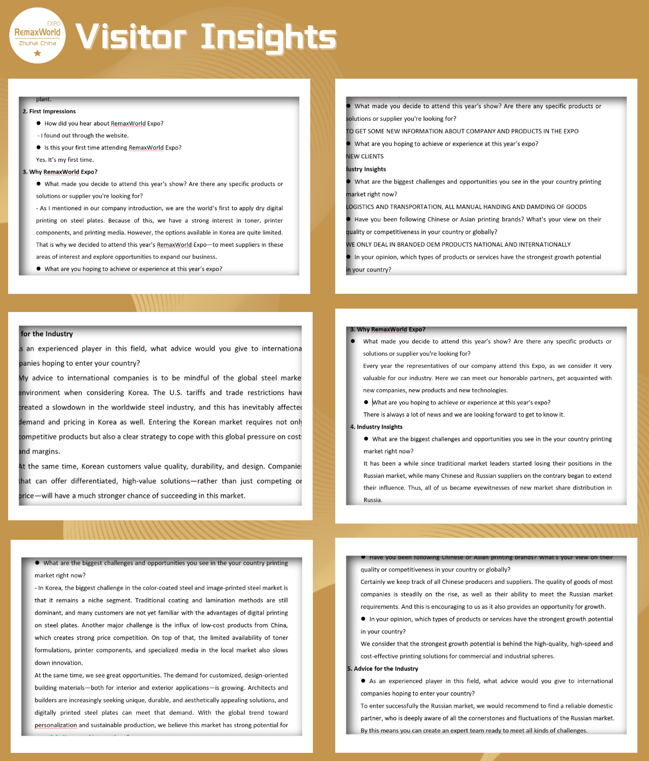 Visitor Insight from RemaxWorld Expo