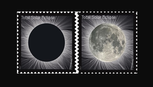 Solar Eclipse, America, Stamps, Postal Service, Moon, Sun, Light, CTI, Heat