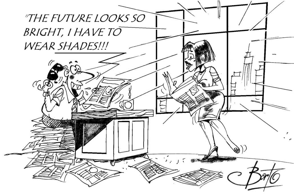 Some Leaders See Bright Future Berto cartoon rtmworld