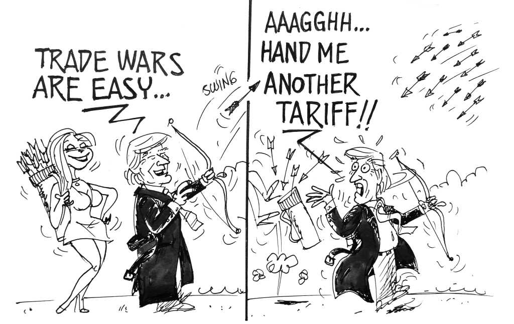 Hand Me Another Tariff Berto cartoon rtmworld