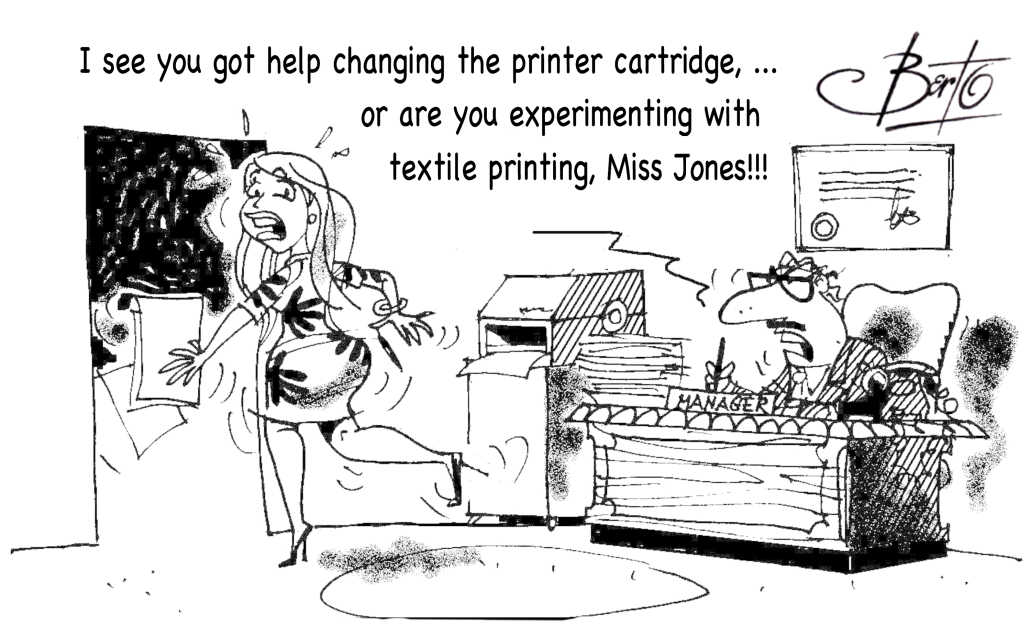 InkJets Printing on Textiles Berto rtmworld cartoon