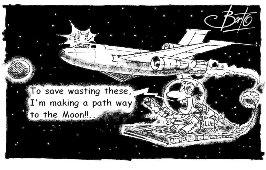 Empties Pave their Way to the Moon Berto rtmworld cartoon