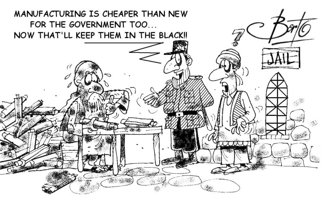 Prisoners Keep Government in the Black Berto cartoon rtmworld