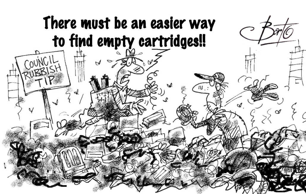 The Search for Empty Cartridges Berto cartoon rtmworld