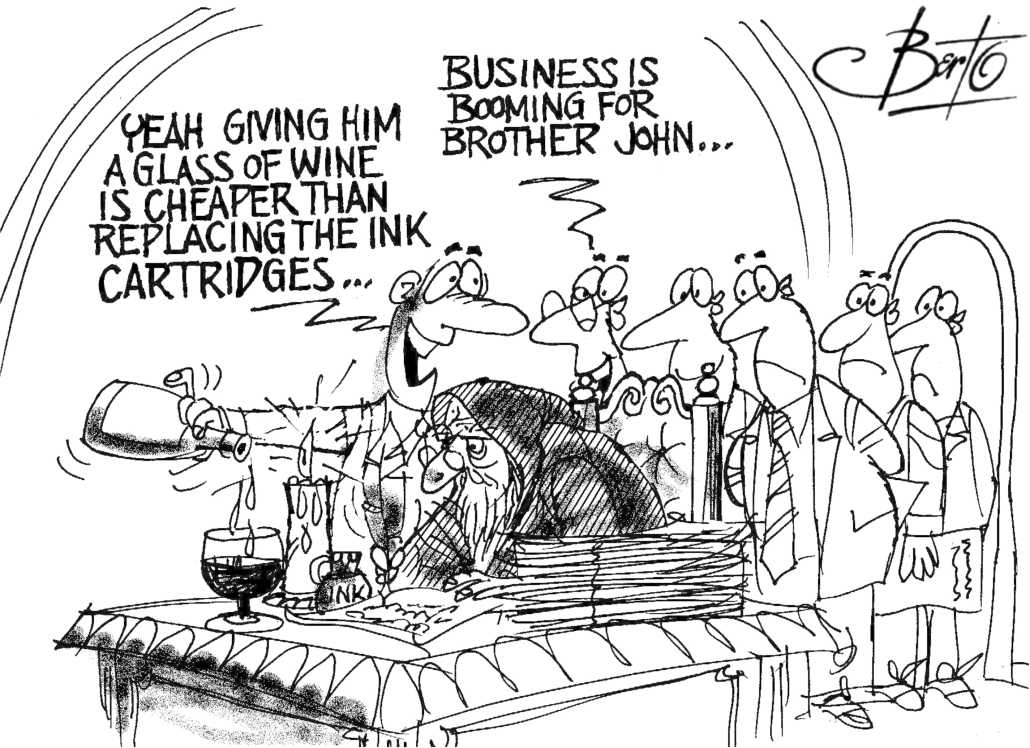 Fine Wine Cheaper than Ink berto cartoon rtmworld