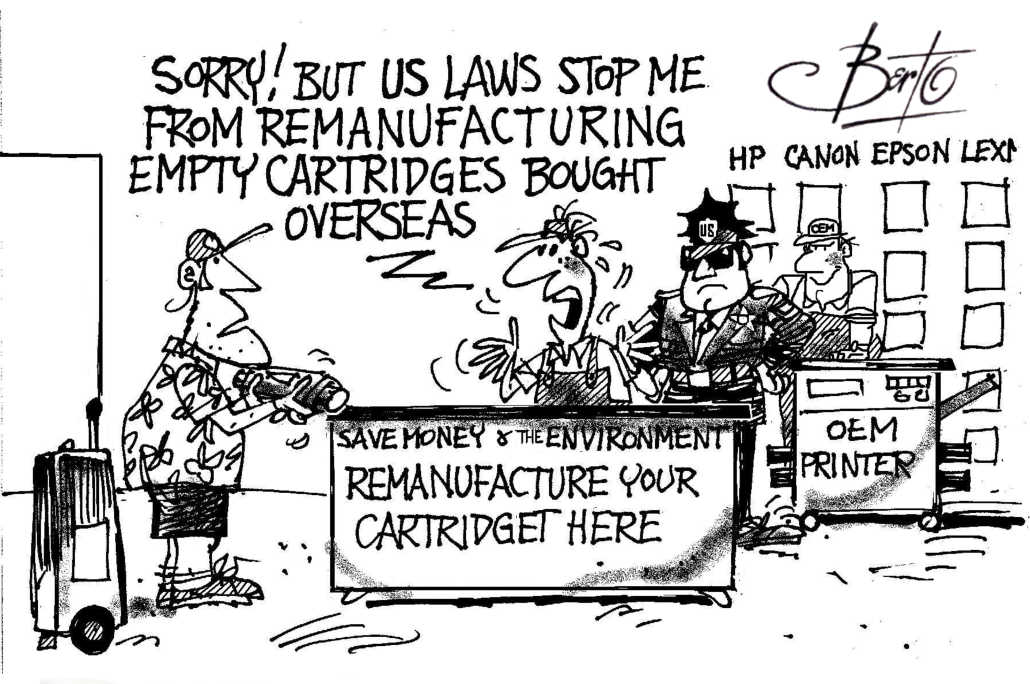 Remanufacturing Foreign Cartridges Confusion Berto cartoon rtmworld