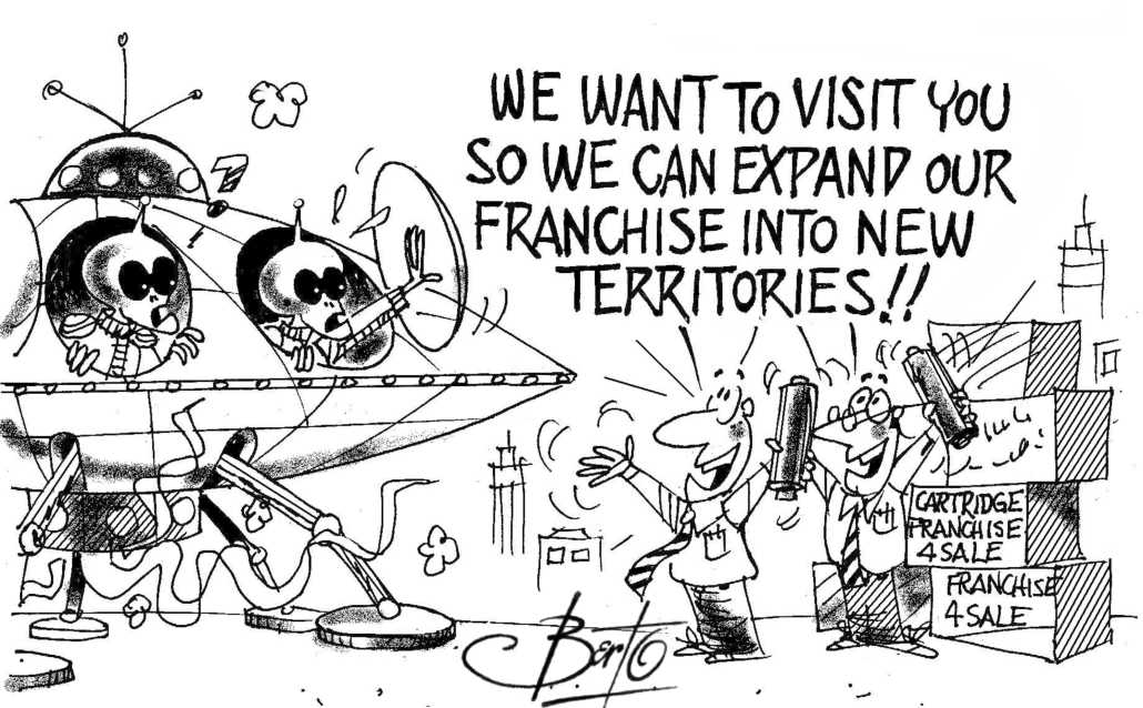 Cartridge Franchise for Sale Berto cartoon rtmworld