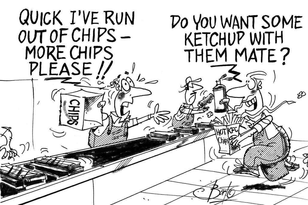 More Chips Needed on Line Berto cartoon rtmworld