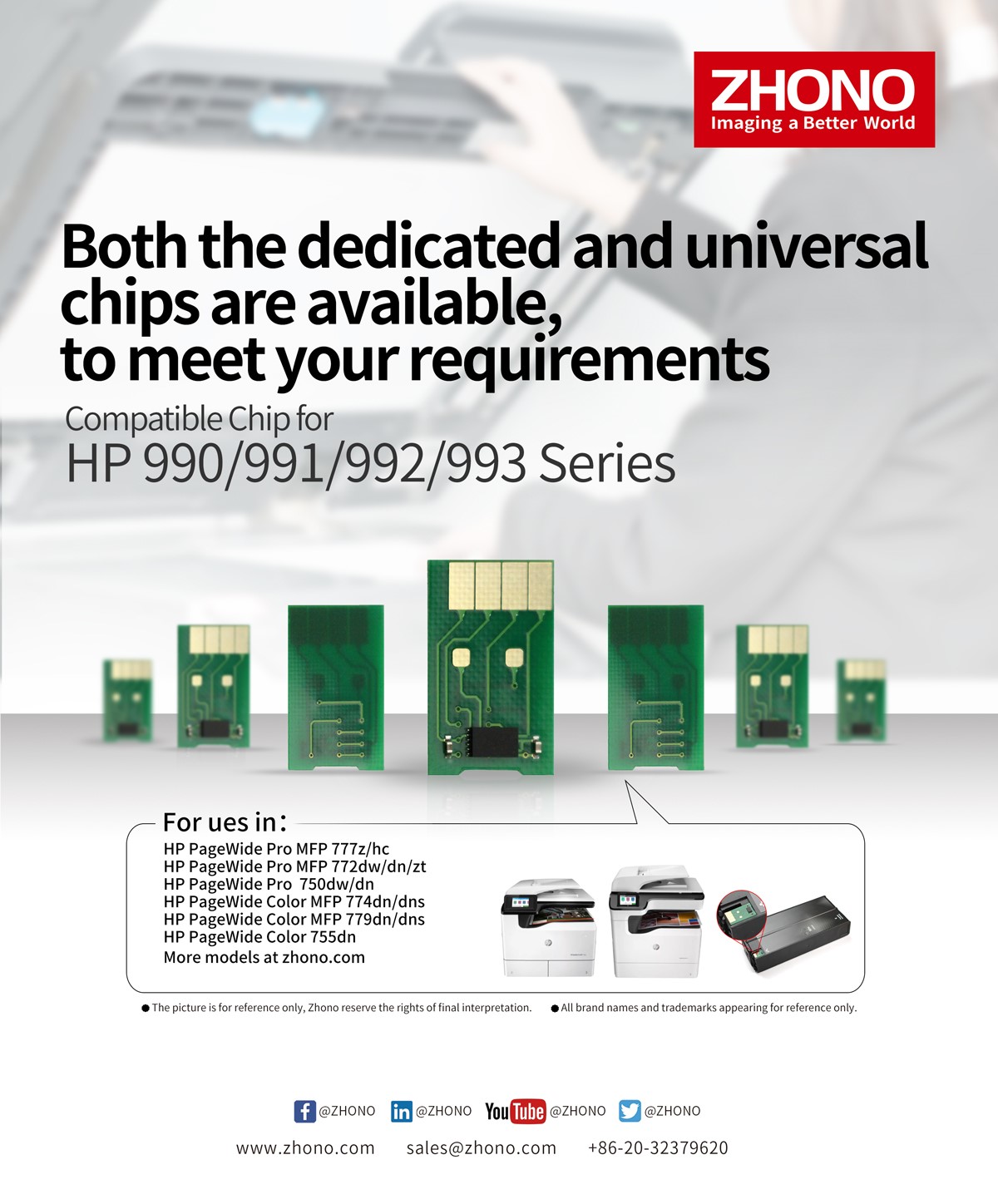 Zhono Releases Compatible Chips for HP