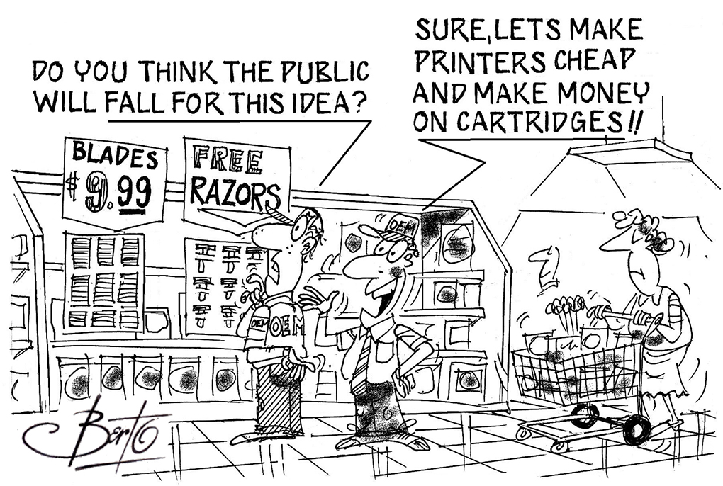 OEMs Use Razor Model - Berto Sharpens Up cartoon 102