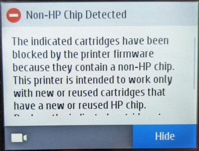 HP Continues to Block Third-party Consumables