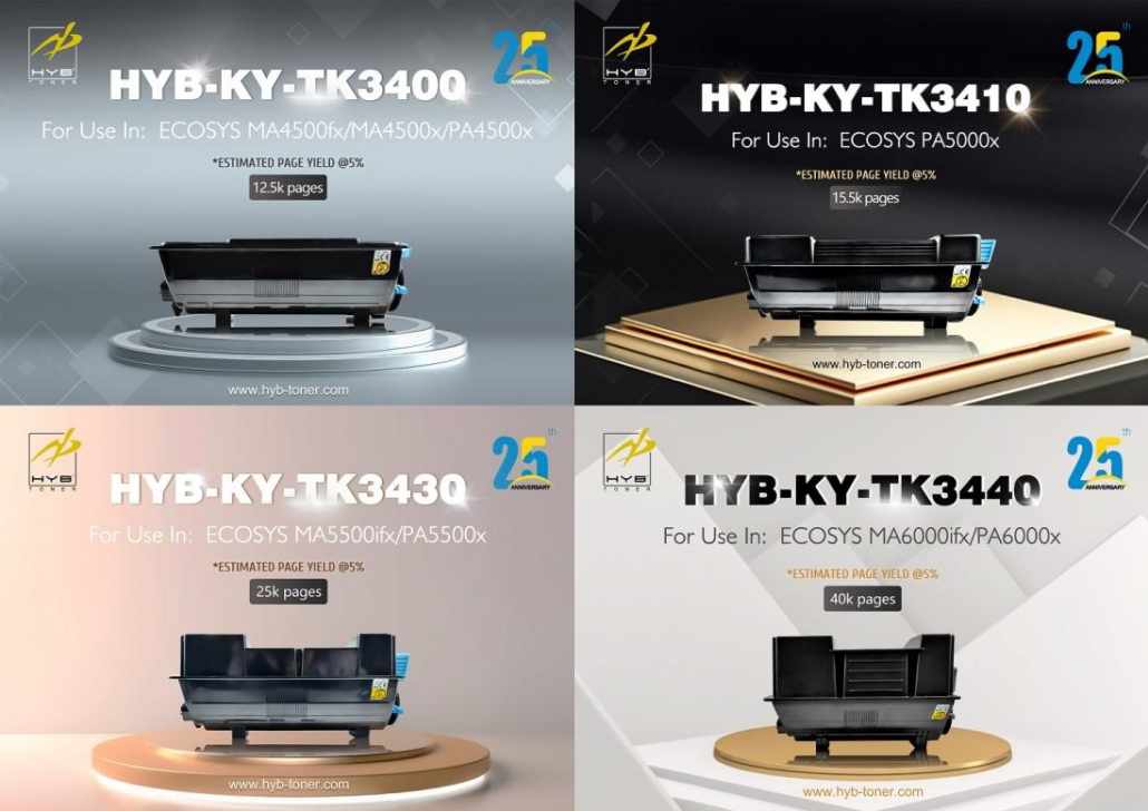 HYB Introduces New Toner Cartridges 
for Kyocera Printers