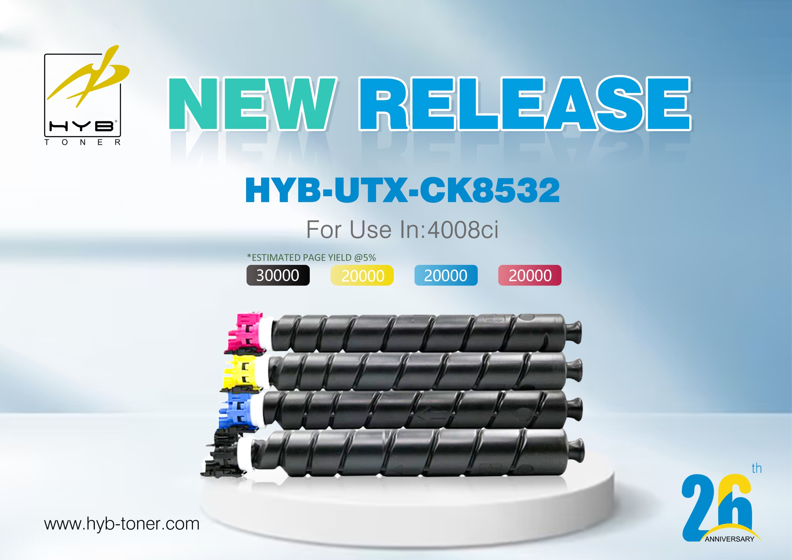 HYB Releases Latest Compatible Toner Kits