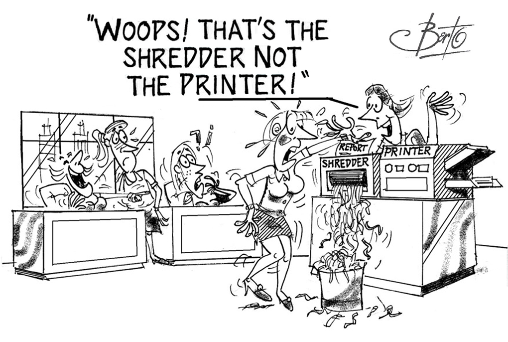 Confusing the Copier for the Shredder - Berto Falls to Pieces