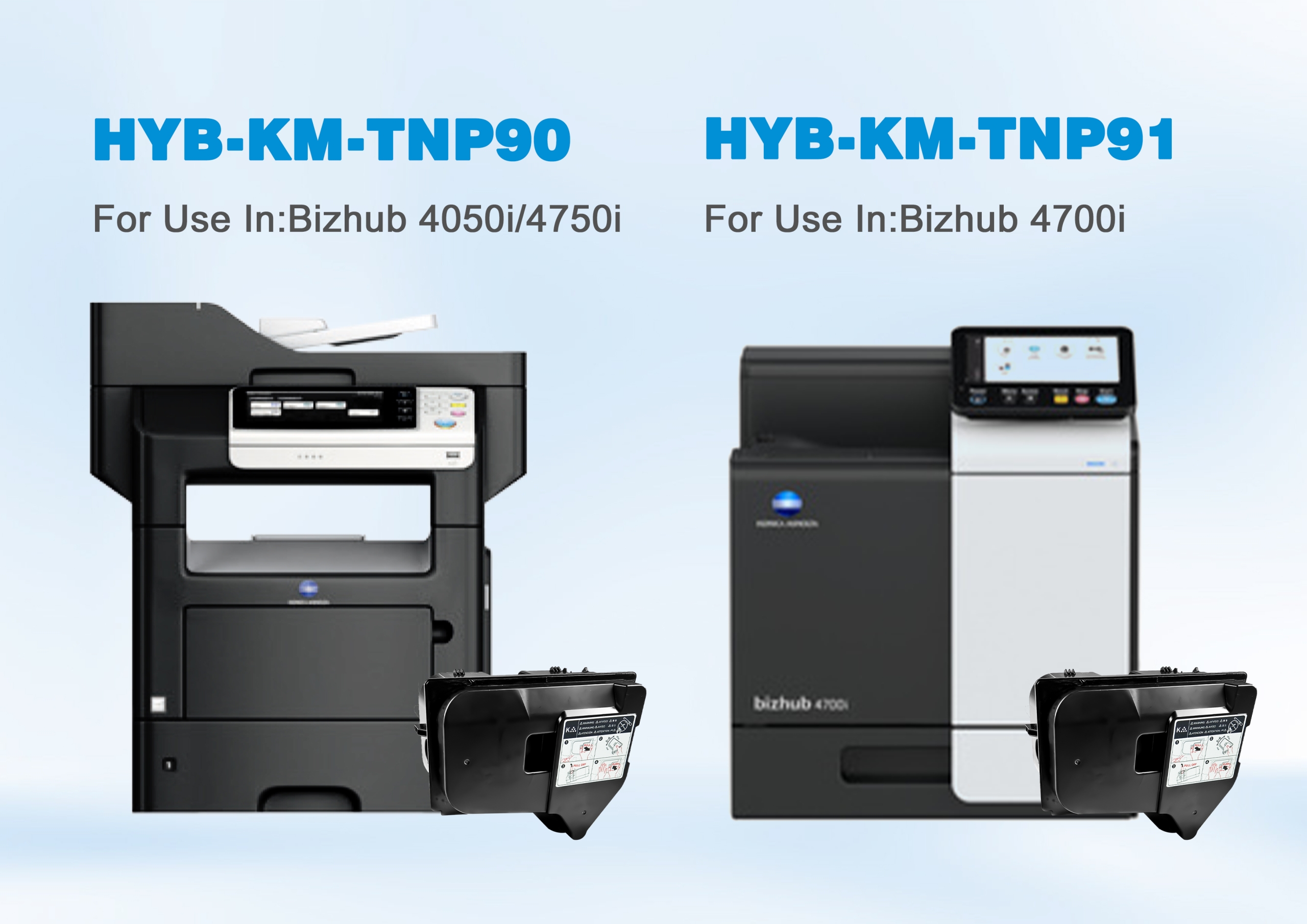 HYB Launches Compatible Cartridges TNP90/TNP61 for Bizhub