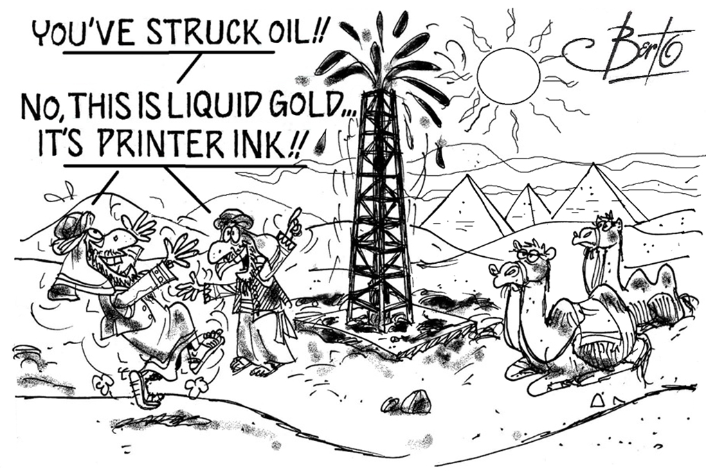 Berto Discovers Ink is as Valuable as Gold or Oil