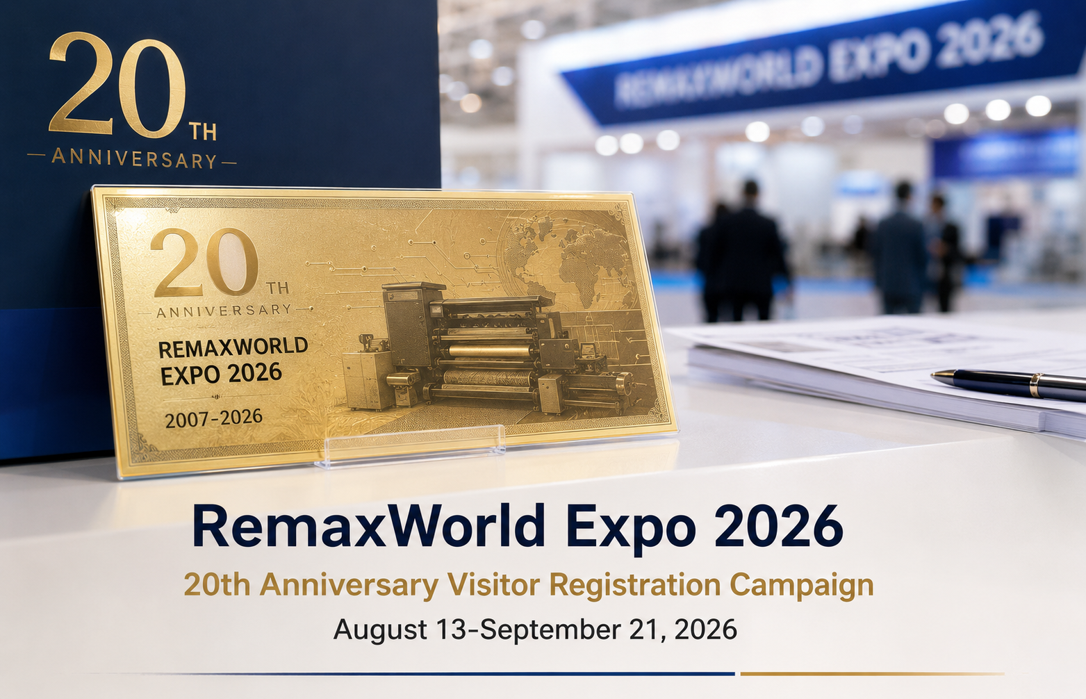 RemaxWorld Expo 2026 Launches 20th Anniversary Visitor Registration Campaign with Limited Commemorative Gold Notes